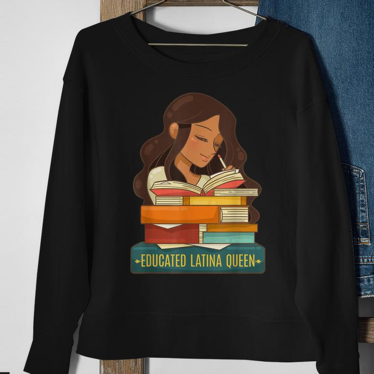 Cute Educated Latina Queen Gift Sweatshirt Gifts for Old Women