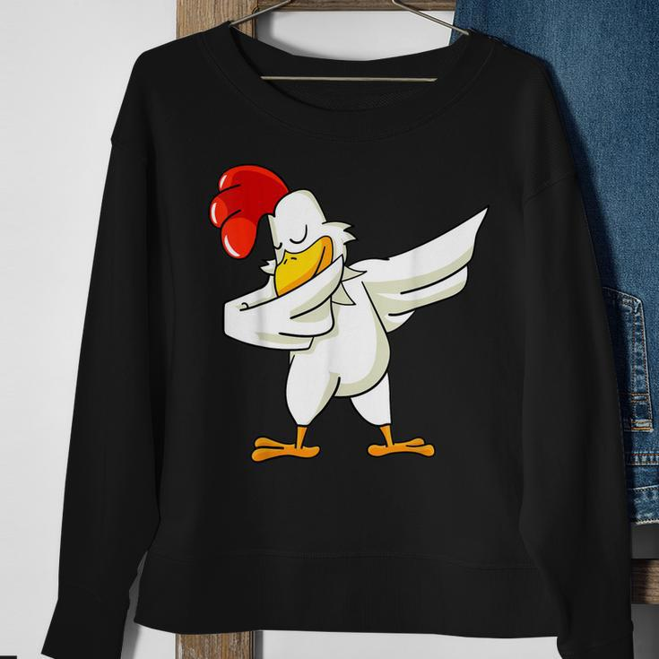 Dabbing Chicken - Rooster | Dab Animal S Men Women Sweatshirt Graphic Print Unisex Gifts for Old Women