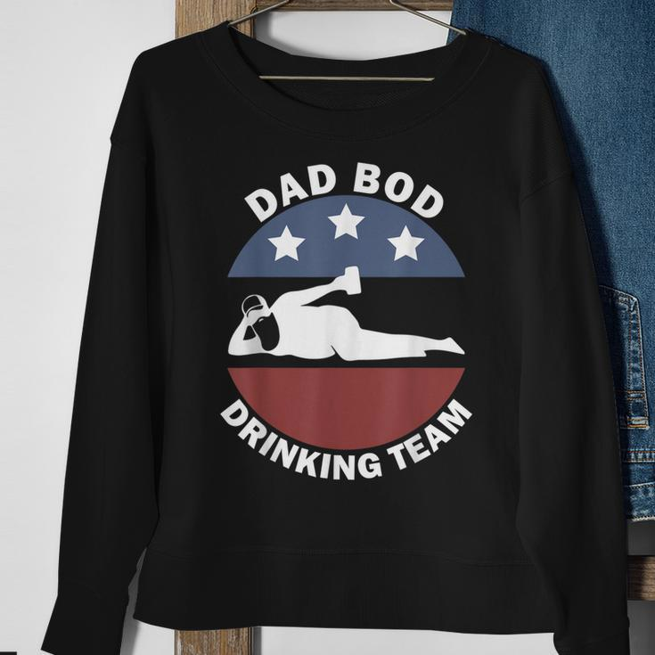 Dad Bod Drinking Team American Us Flag Vintage Fathers Day Sweatshirt Gifts for Old Women