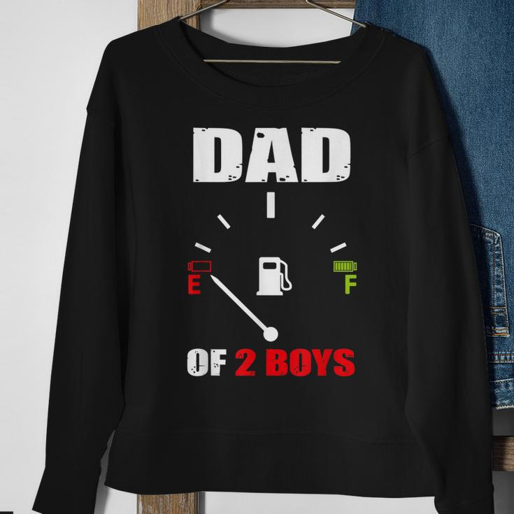 Dad Of 2 Boys Vintage Dad Battery Low Fathers Day Sweatshirt Gifts for Old Women
