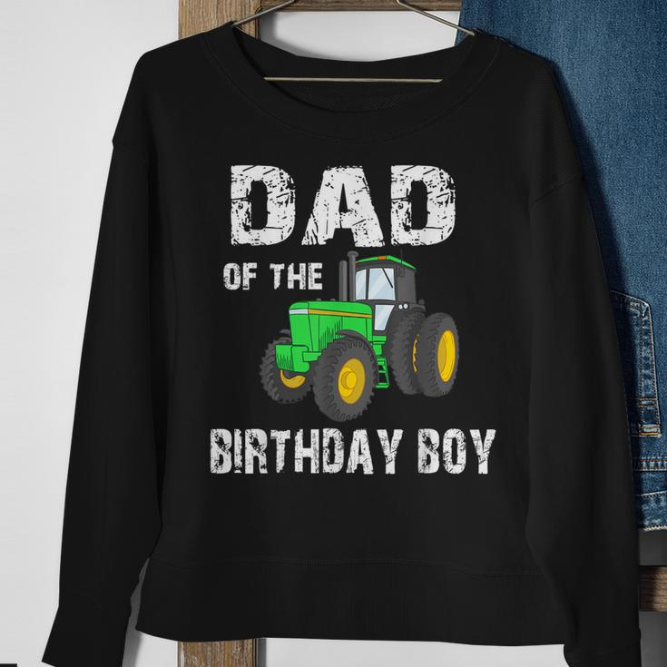 Dad Of The Birthday Boy Vintage Farm Tractor Party Family Sweatshirt Gifts for Old Women