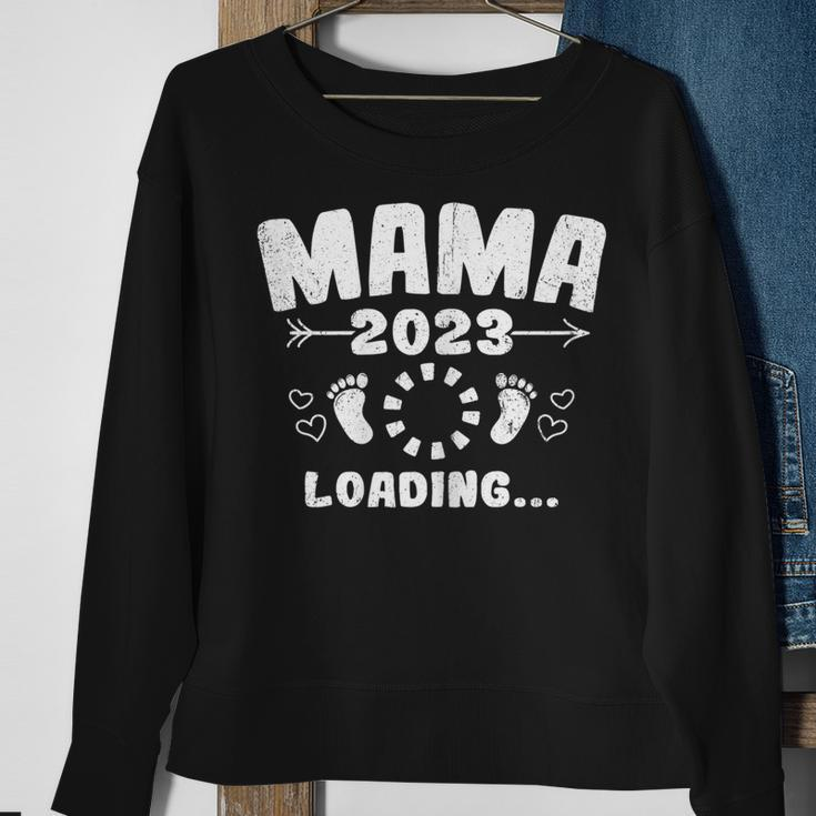 Damen Mama 2023 Loading Mutter Nachwuchs Baby Kinder Geschenk Sweatshirt Geschenke für alte Frauen
