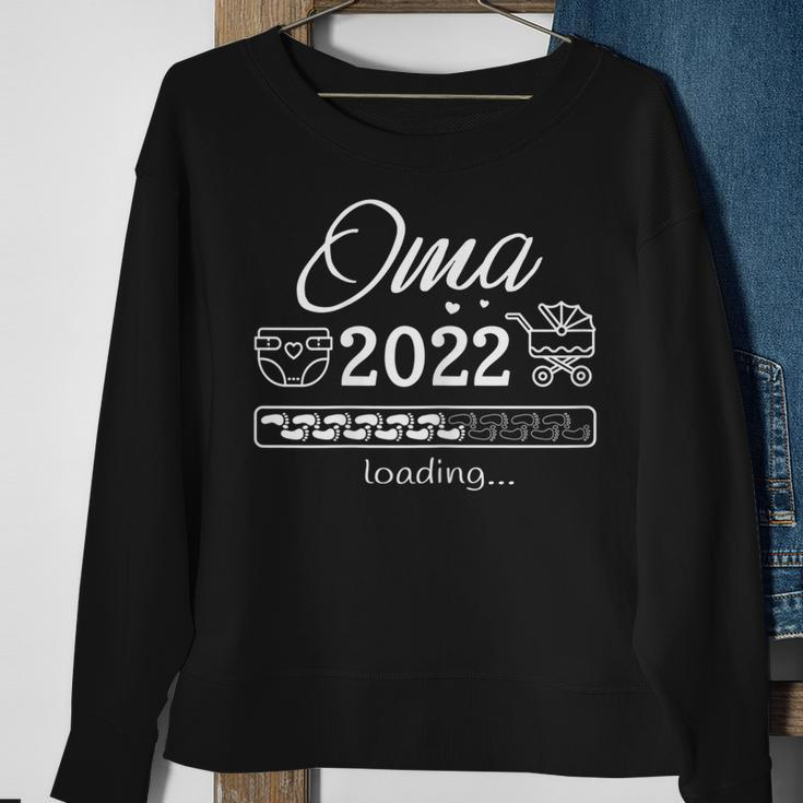 Damen Oma 2022 Loading Sweatshirt, Schwangerschaftsverkündung Geschenke für alte Frauen