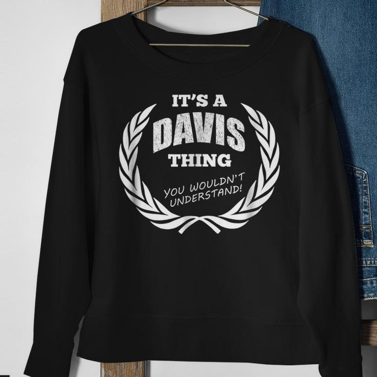 Davis Last Name Family Names Sweatshirt Gifts for Old Women