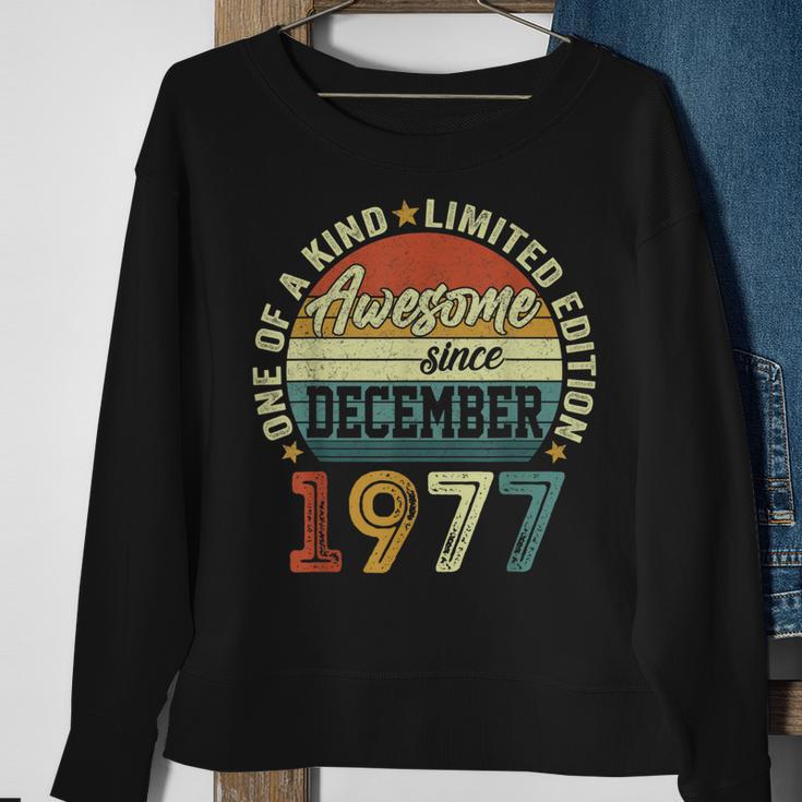 Dezember 1977 Lustige Geschenke 45 Geburtstag Mann Frau Sweatshirt Geschenke für alte Frauen