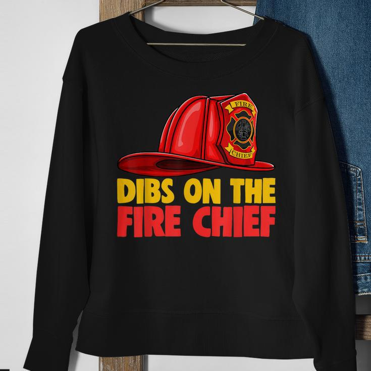 Dibs On The Fire Chief Fire Fighters Love Sweatshirt Gifts for Old Women