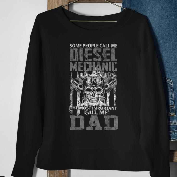 Diesel Mechanic Dad Fathers Day Funny Daddy Men Dad Gift Sweatshirt Gifts for Old Women