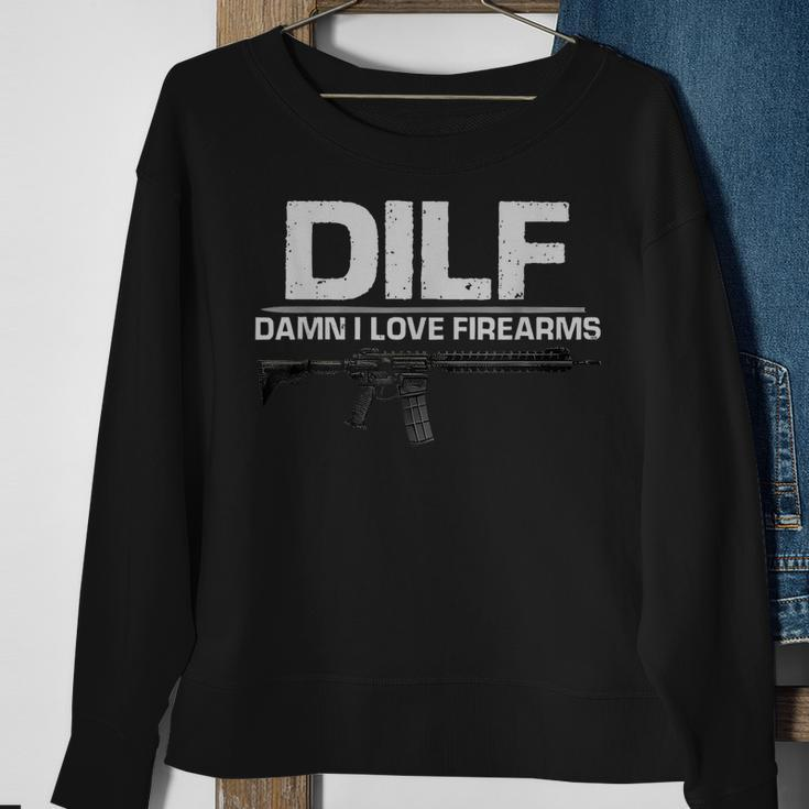 Dilf Damn I Love Firearms Sweatshirt Gifts for Old Women