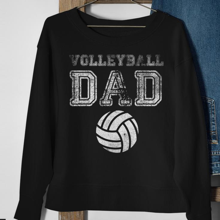 Distressed Quote Vintage Volleyball Dad Sweatshirt Gifts for Old Women