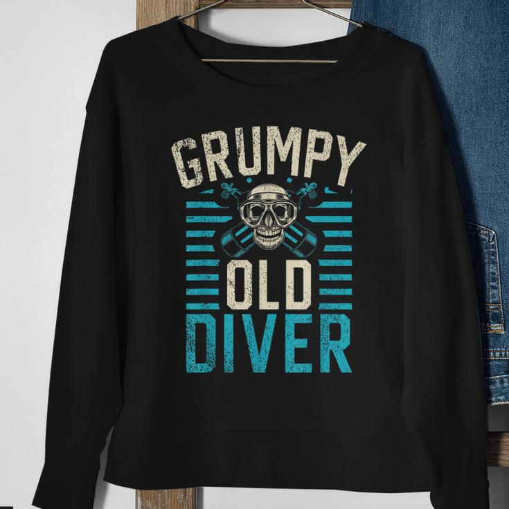 Diving Grumpy Old Diver Sweatshirt Gifts for Old Women