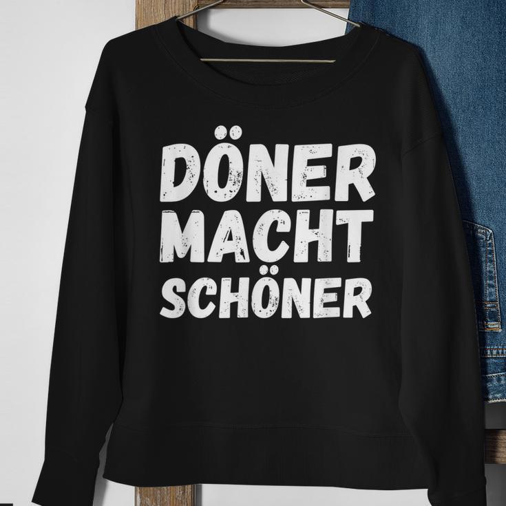 Döner Macht Schöner Kebab Dönerverkäufer Imbiss Sweatshirt Geschenke für alte Frauen