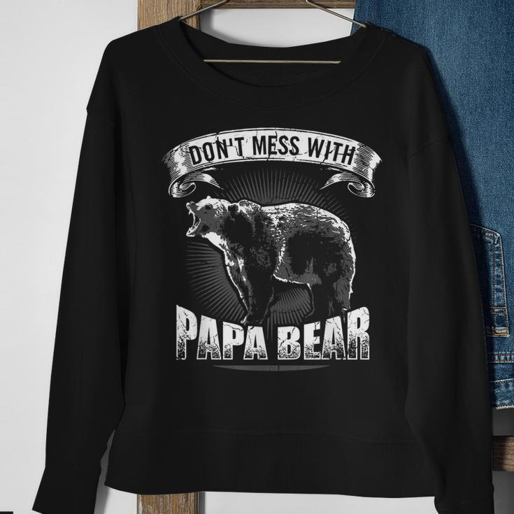 Dont Mess With Papa Bear Dad Camping Grizzly Camper Camp Sweatshirt Gifts for Old Women