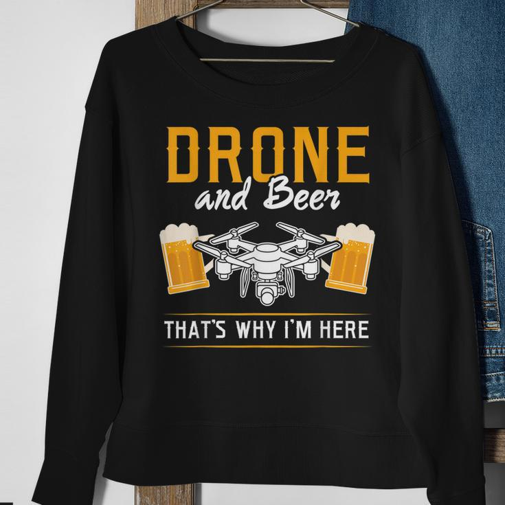 Drone Und Bier Das Ist Warum Ich Hier Bin Drone Sweatshirt Geschenke für alte Frauen