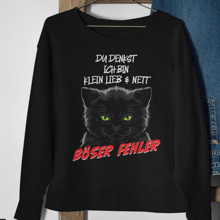 Du Denkst Ich Bin Klein Lieb Nett Böser Fehler Katzen Sweatshirt Geschenke für alte Frauen