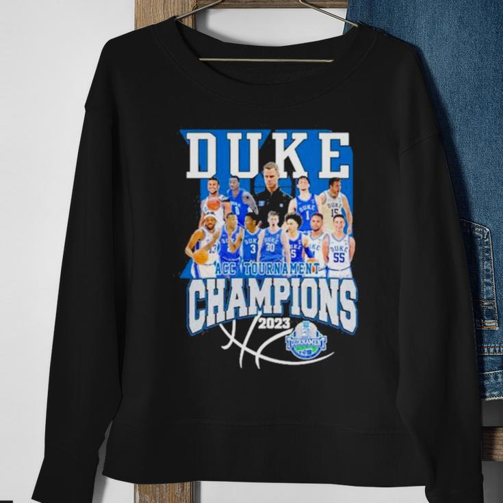 Duke Team 2023 Acc Men’S Basketball Tournament Champions Sweatshirt Gifts for Old Women