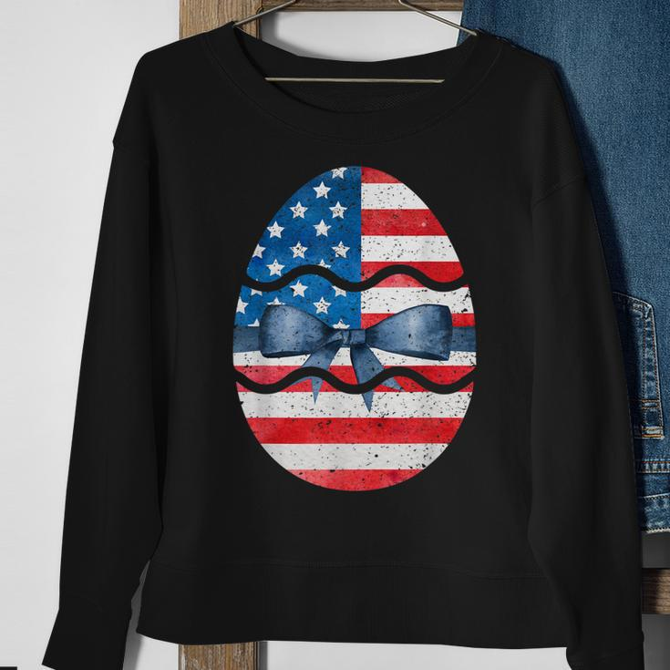 Easter Eggs Flag Of Usa Matching Design For Easter Lovers Sweatshirt Gifts for Old Women