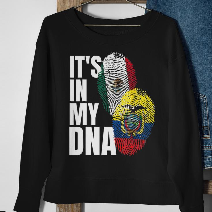 Ecuadorian And Mexican Dna Mix Flag Heritage Gift Sweatshirt Gifts for Old Women
