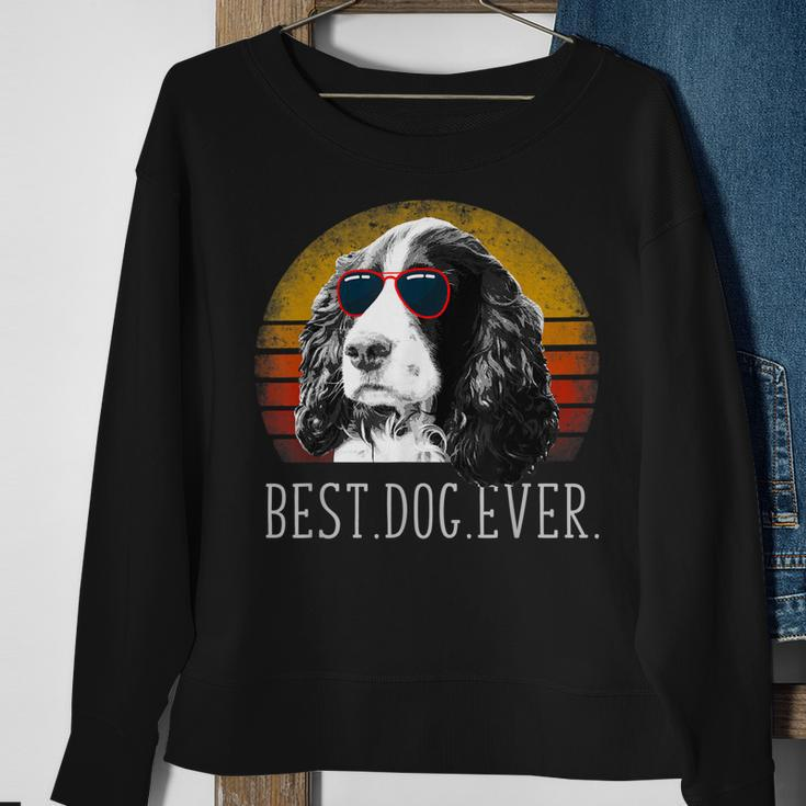 English Springer Spaniel Retro Best Dog Lover Ever Sweatshirt Gifts for Old Women