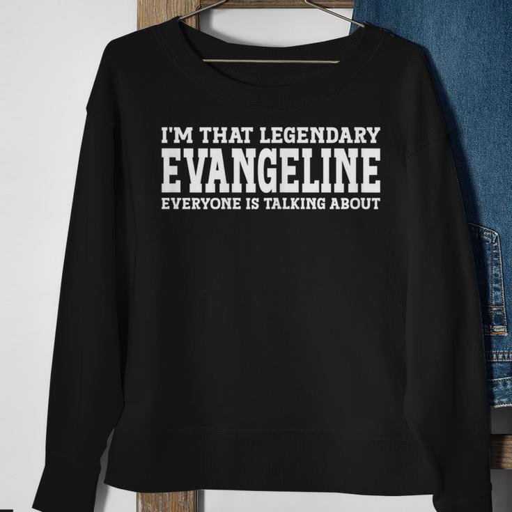 Evangeline Frauen Sweatshirt, Lustiges Persönliches Namen-Design Geschenke für alte Frauen