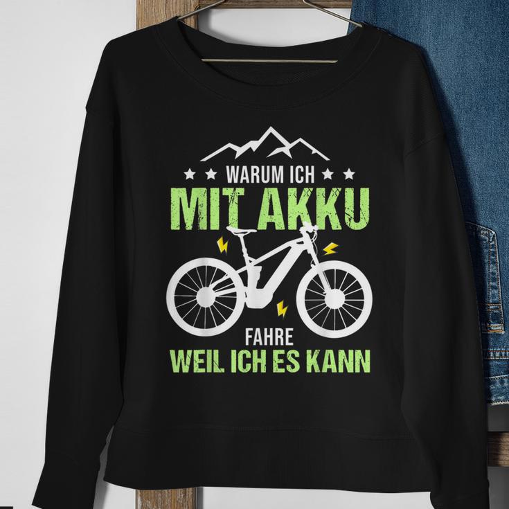 Fahrrad E-Bike Elektrofahrrad Lustig Spruch Motiv Radfahren Sweatshirt Geschenke für alte Frauen