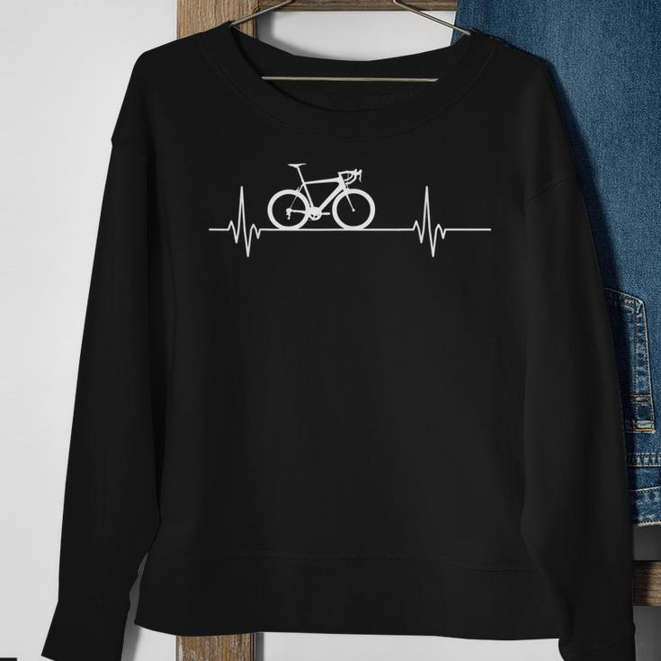 Fahrrad Herzschlag – Radfahren Pulse – Love Sweatshirt Geschenke für alte Frauen