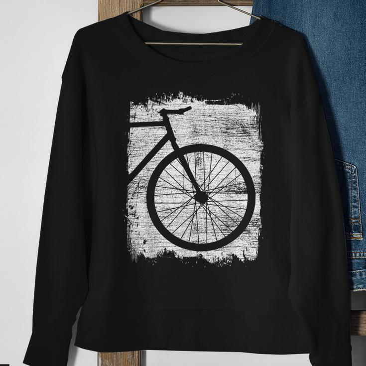 Fahrrad-Silhouette Grafik-Sweatshirt in Schwarz, Stilvolles Radfahrer-Tee Geschenke für alte Frauen