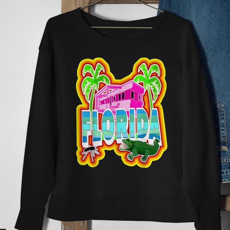 Farbenfroher Redneck Florida Alligator Sweatshirt, Lustiges Käfer-Design Geschenke für alte Frauen