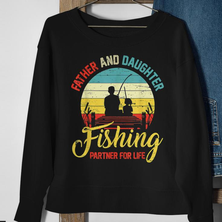 Father Daughter Fishing Partner For Life Retro Matching Dad V2 Sweatshirt Gifts for Old Women