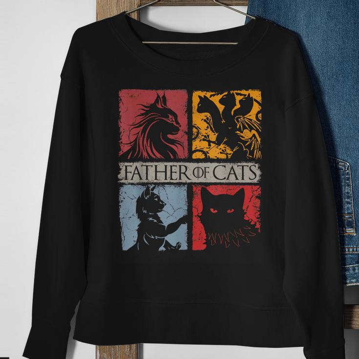 Father Of Cats Cat Dad Funny Cats Lover Father’S Day Gifts Sweatshirt Gifts for Old Women
