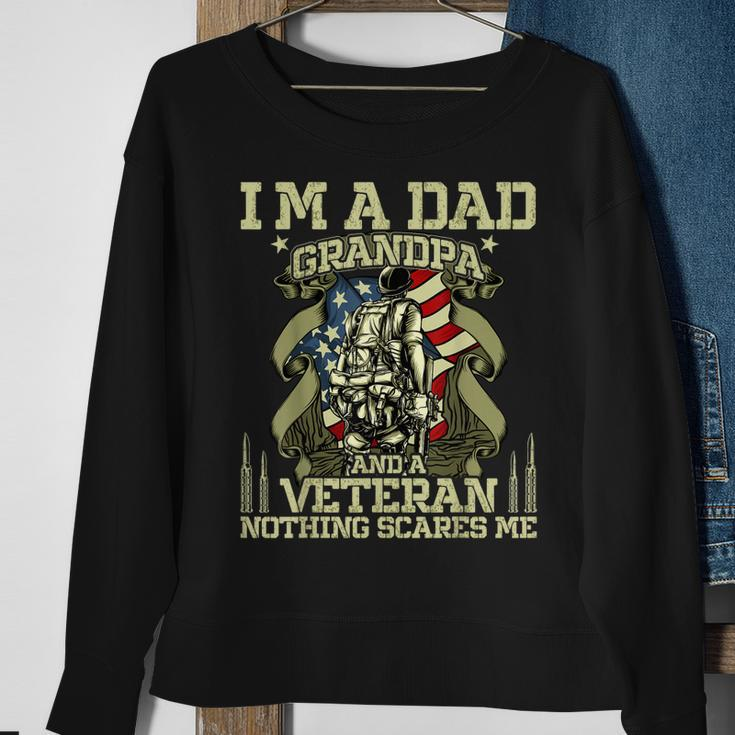Fathers Day | 4Th Of July | Im A Dad Grandpa And A Veteran Sweatshirt Gifts for Old Women