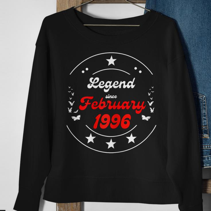 Februar 1996 Geburtstagslegende Mann Junge Seit Februar 1996 Sweatshirt Geschenke für alte Frauen