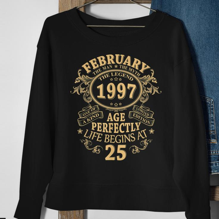 February 1997 The Man Myth Legend 25 Year Old Birthday Gifts Sweatshirt Gifts for Old Women