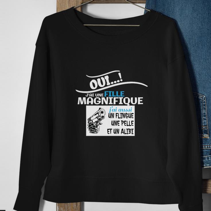 Fille Magnifique Humour Papa Sweatshirt Geschenke für alte Frauen