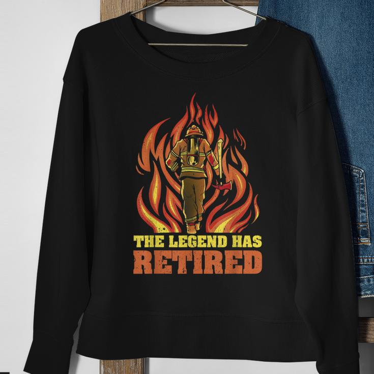 Fireman Retirement Plan The Legend Has Retired Firefighter Sweatshirt Gifts for Old Women