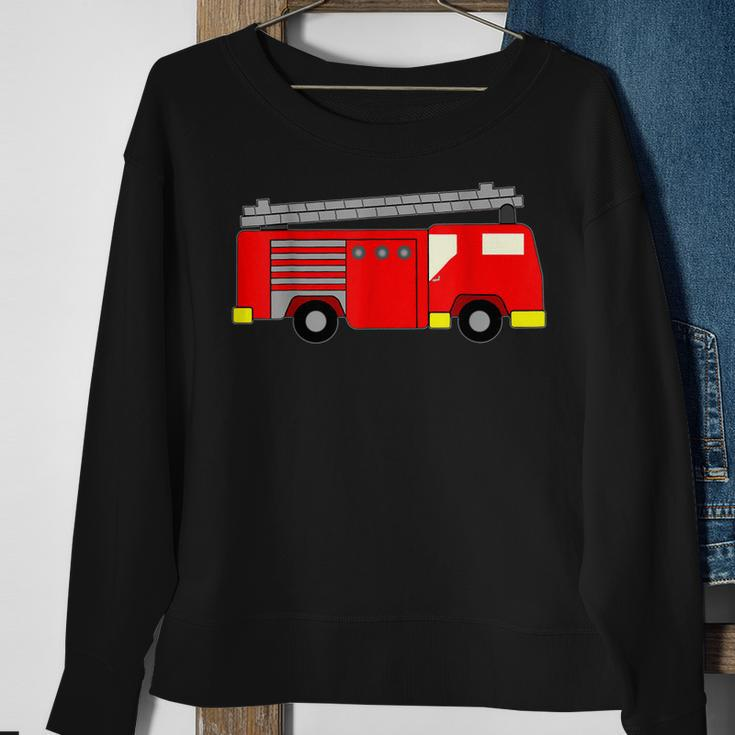 Firetruck Fire Fighter Truck Fireman Engine Emergency Sweatshirt Gifts for Old Women