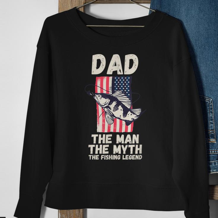 Fishing Dad Sweatshirt mit Amerikanischem Angelhaken, Legende Fischer Tee Geschenke für alte Frauen