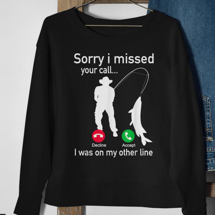Fishing Phone Call With Fishing Line - Funny Fish Fisherman Sweatshirt Gifts for Old Women