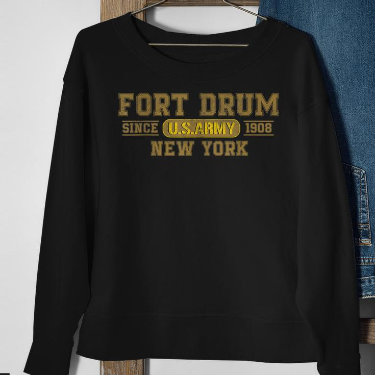 Fort Drum New York Gifts Us Army Base Vintage Gift Sweatshirt Gifts for Old Women