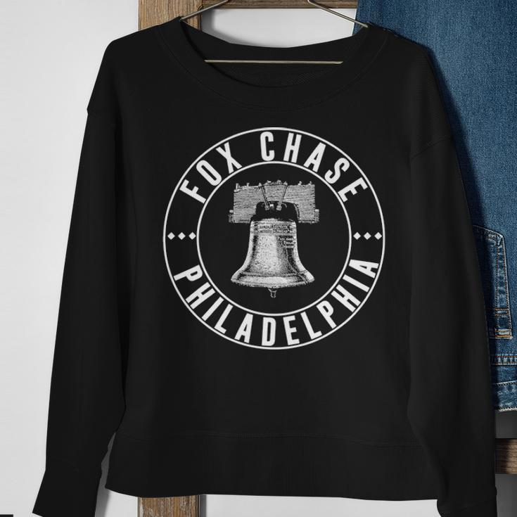 Fox Chase Philly Neighborhood Philadelphia Liberty Bell Sweatshirt Gifts for Old Women