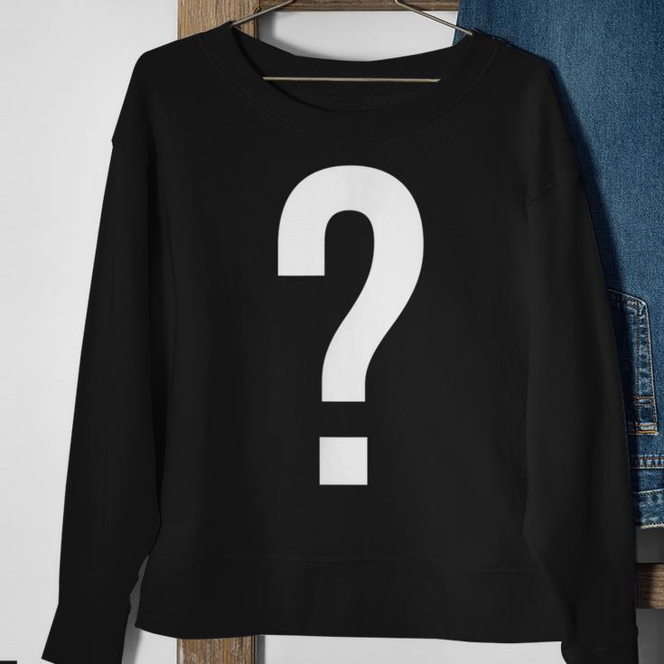 Fragezeichen Buchstaben-Zahlensymbol Alphabet Initiale Sweatshirt Geschenke für alte Frauen