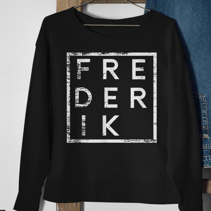 Frederik Sweatshirt Personalisiert, Vintage Namensaufdruck Geschenke für alte Frauen