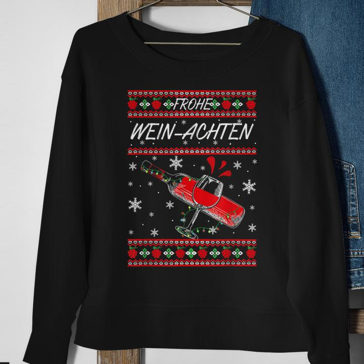 Frohe Wein-Achten Rotwein Liebhaber Weihnachts Glühwein Wein Sweatshirt Geschenke für alte Frauen