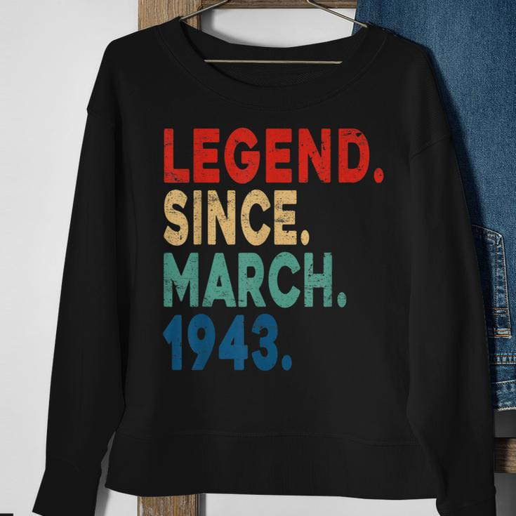 Funny 80 Years Old Gifts March 1943 Vintage 80Th Birthday Sweatshirt Gifts for Old Women
