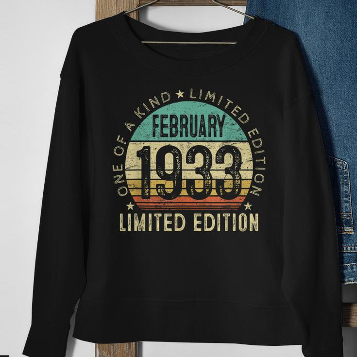 Funny 90 Year Old Vintage February 1933 90Th Birthday Gift Sweatshirt Gifts for Old Women