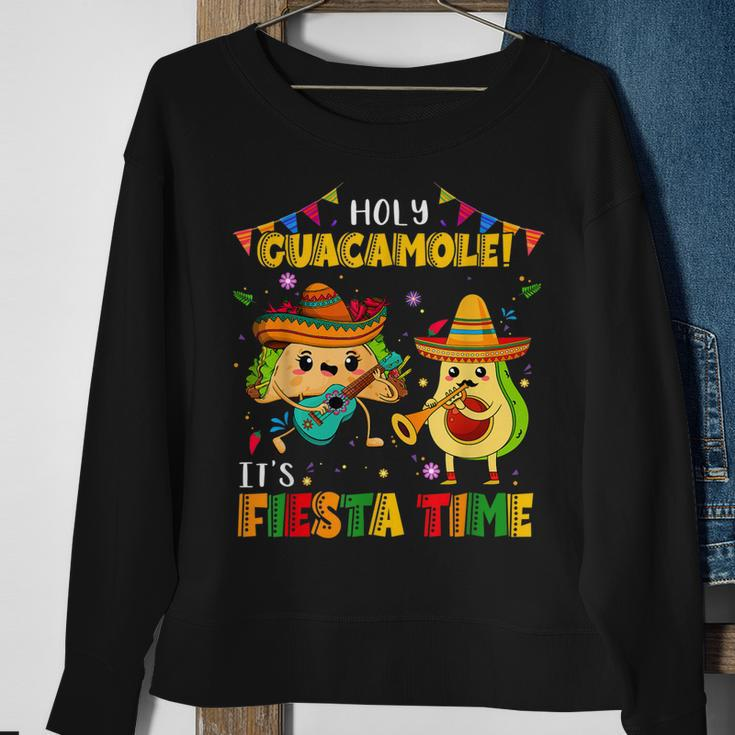 Funny Cinco De Mayo Holy Guacamole Its Fiesta Time Avocado Sweatshirt Gifts for Old Women