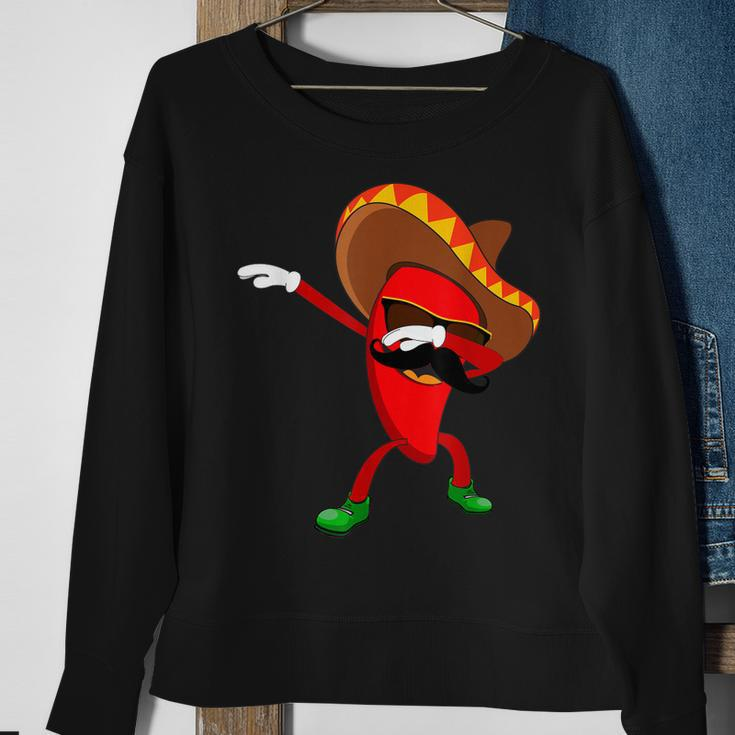 Funny Dabbing Chili Mexican Pepper Dab Sweatshirt Gifts for Old Women