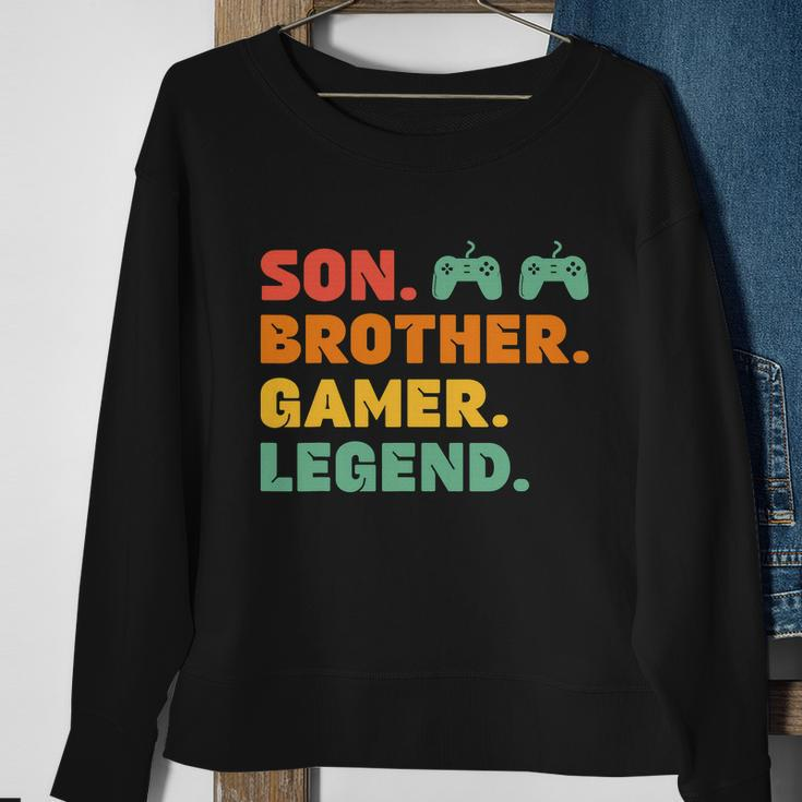 Funny Gamer Son Big Brother Gaming Legend Gift Boys Teens Sweatshirt Gifts for Old Women