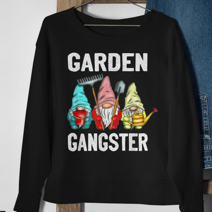 Funny Gnome Lover Garden Gangster Gnomes Gardener Sweatshirt Gifts for Old Women
