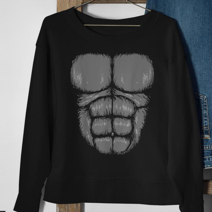 Funny Gorilla Chest Gorilla Costume Sweatshirt Gifts for Old Women
