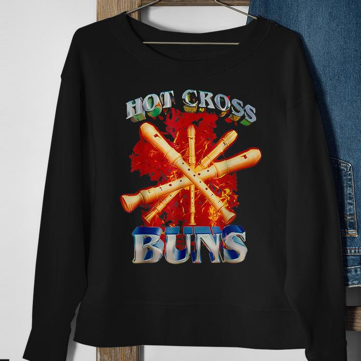 Funny Hot Cross Buns Cool And Hilarious Sweatshirt Gifts for Old Women